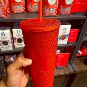 Starbucks Red Matte Studded Tumbler